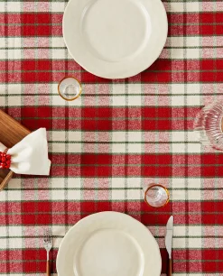 ZARA Home Christmas Tartan Cotton Tablecloth