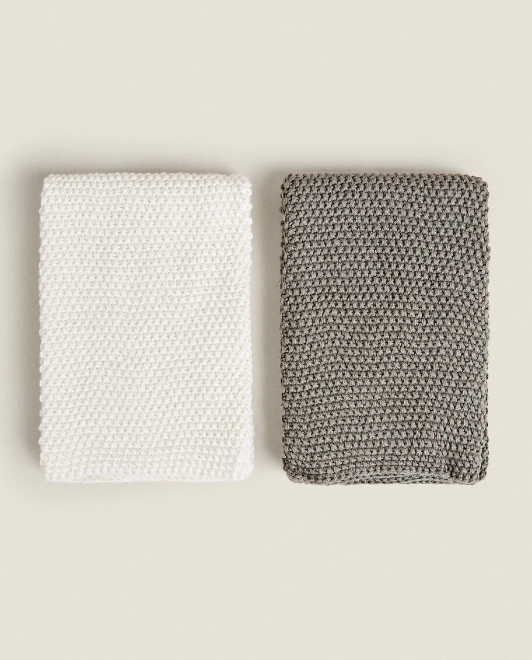 ZARA Home Chunky Knit Kitchen Towel (Pack Of 2)