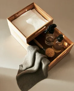 ZARA Home Chunky Knit Kitchen Towel (Pack Of 2)