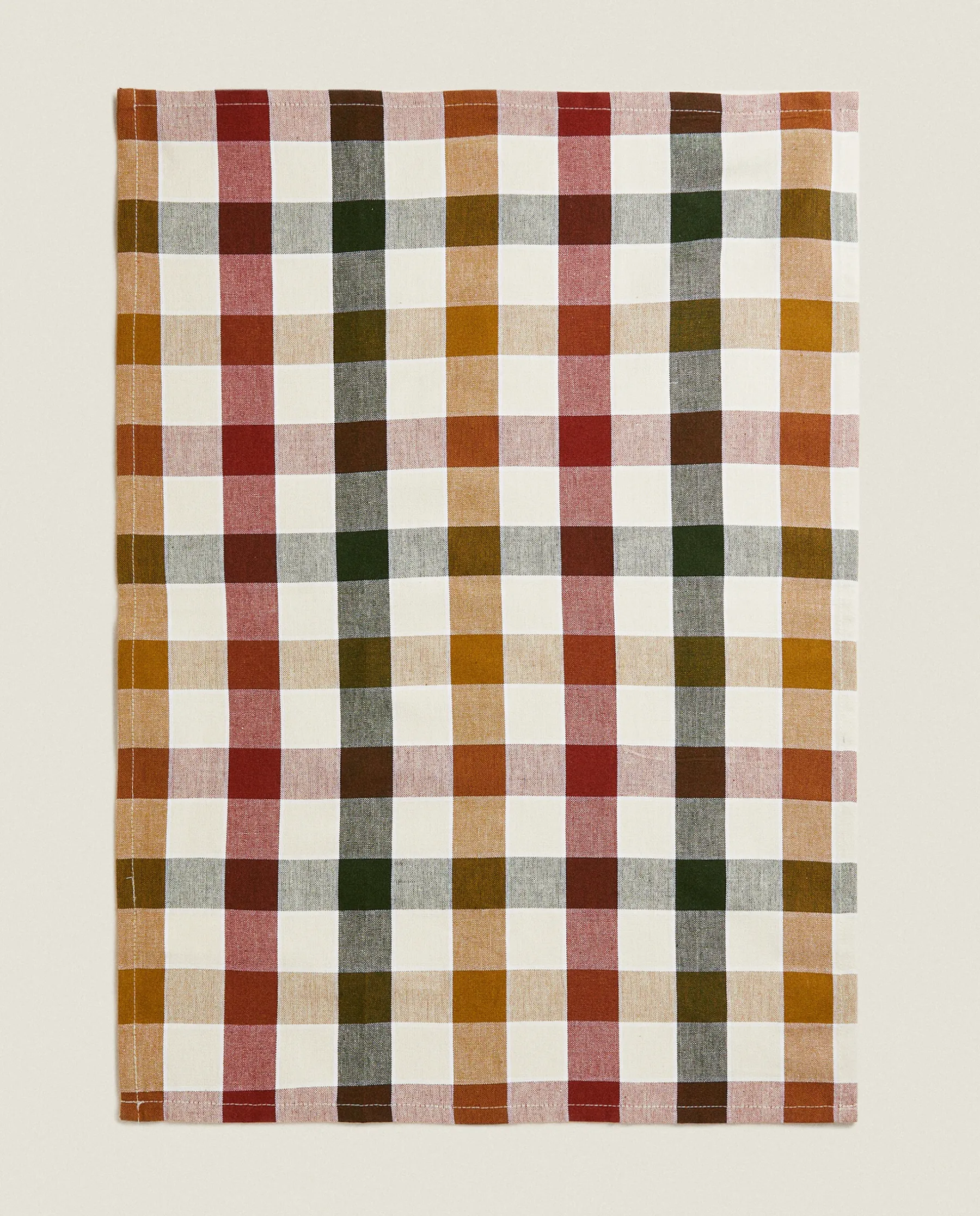 ZARA Home Colored Check Kitchen Towels (Pack Of 2)