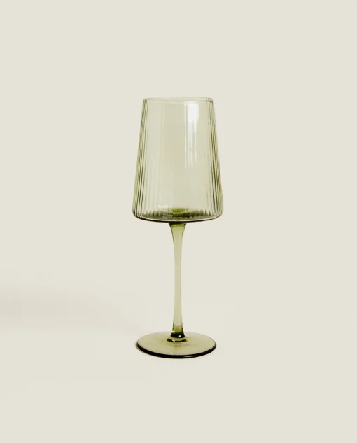 ZARA Home Conical Wine Glass With Lines