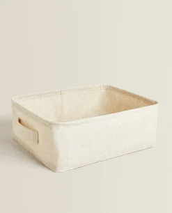 ZARA Home Cotton And Linen Organizer Box