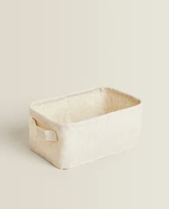 ZARA Home Cotton And Linen Organizer Box