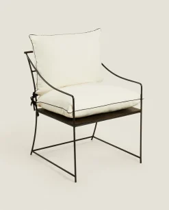 ZARA Home Cotton Back Cushion With Piping