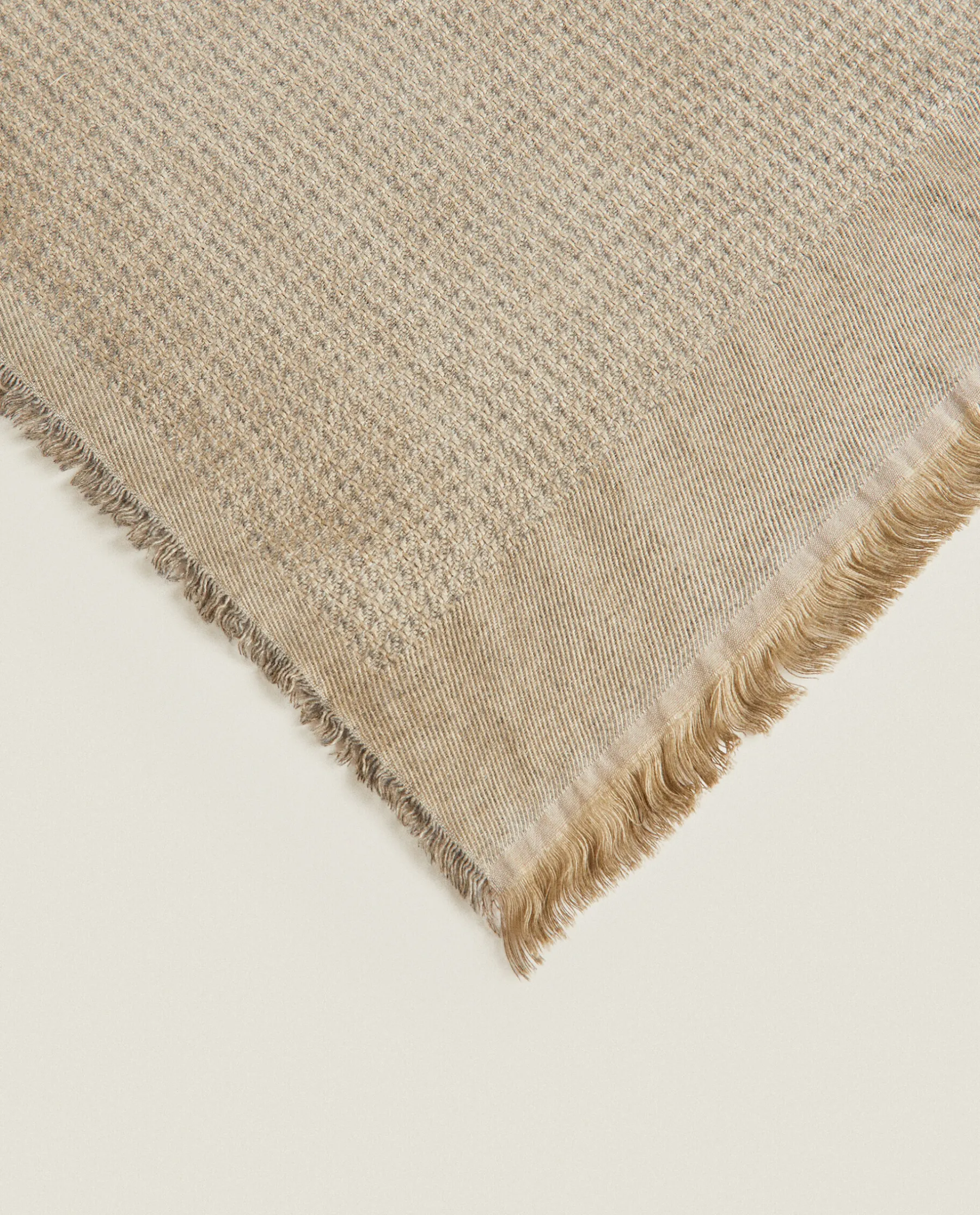 ZARA Home Cotton Blanket With Fringing
