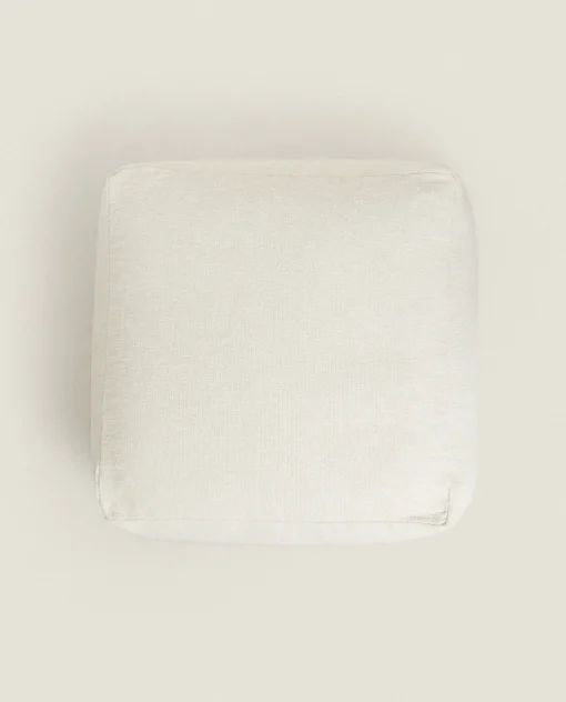 ZARA Home Cotton Boucle Pouf