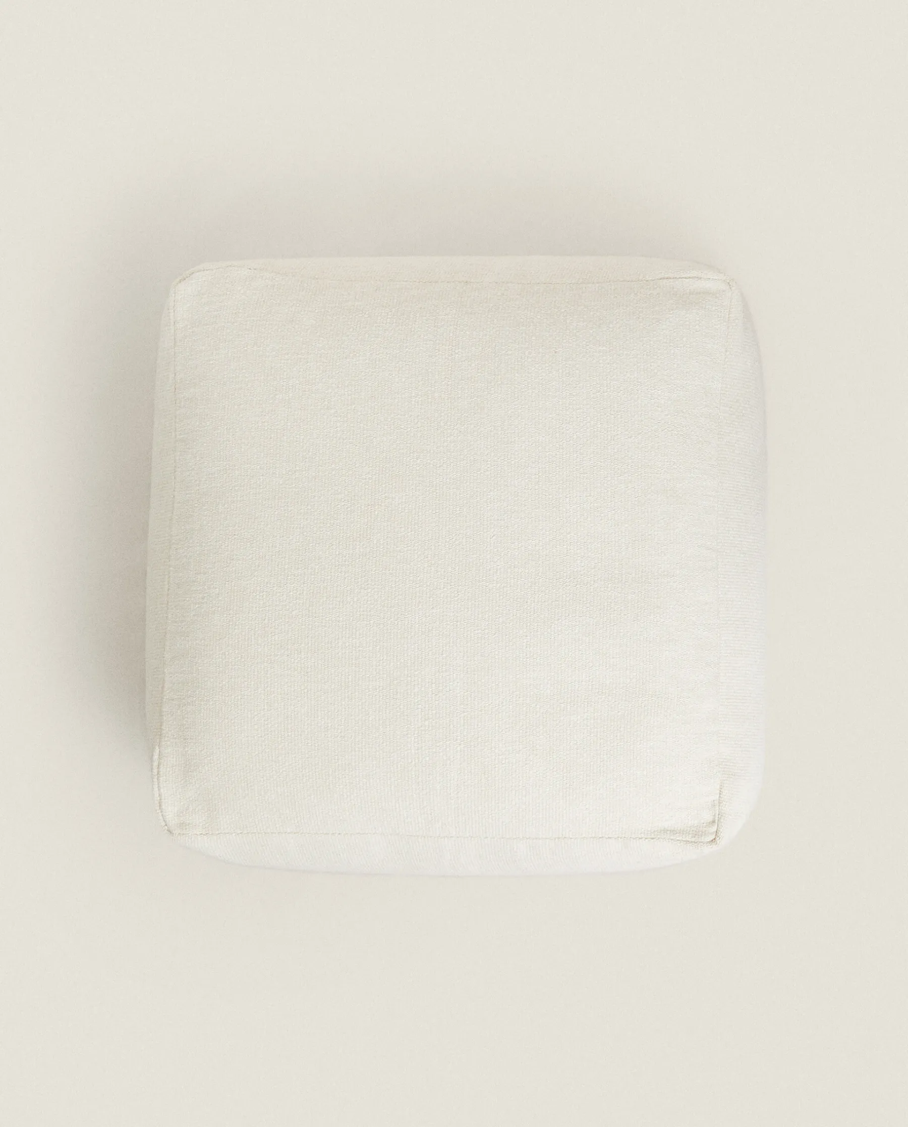 ZARA Home Cotton Boucle Pouf