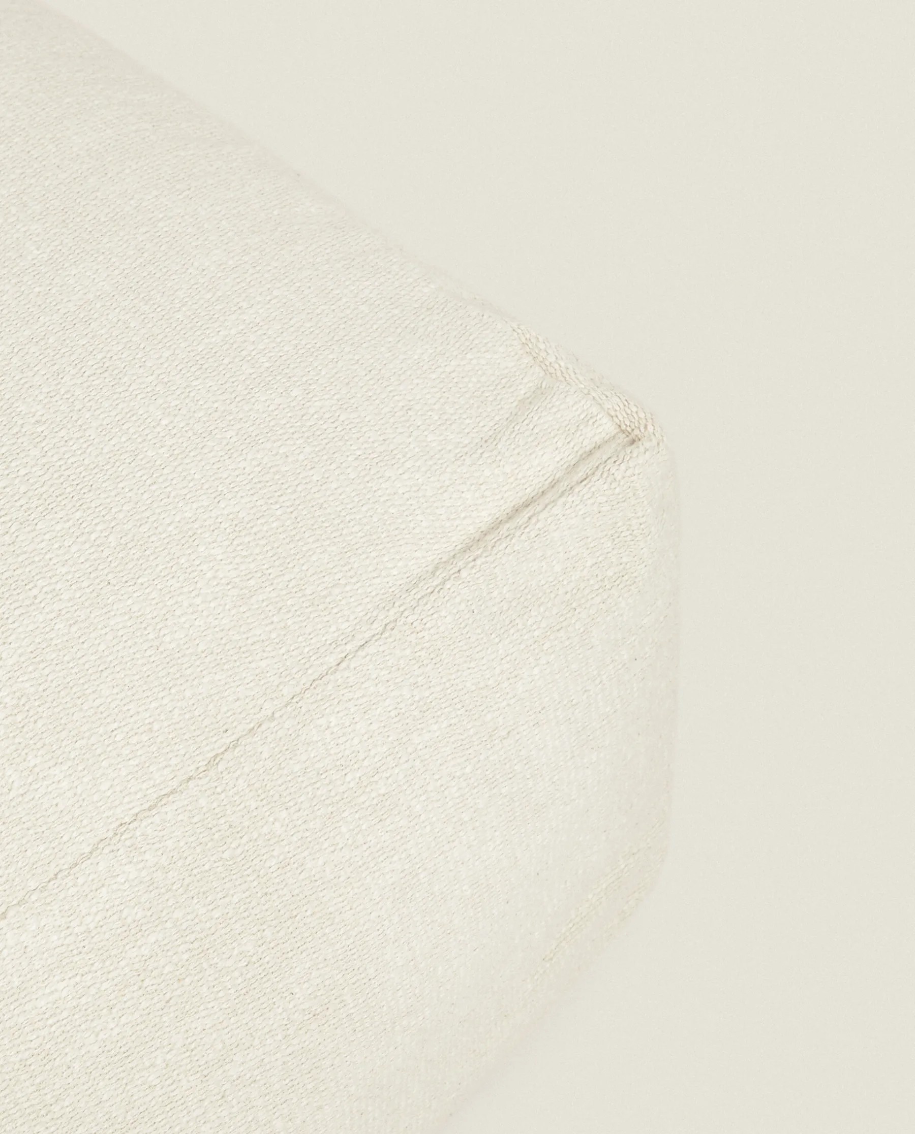 ZARA Home Cotton Boucle Pouf