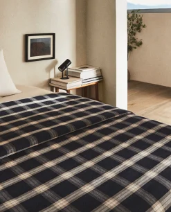 ZARA Home Cotton Check Duvet Cover