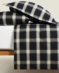 ZARA Home Cotton Check Duvet Cover