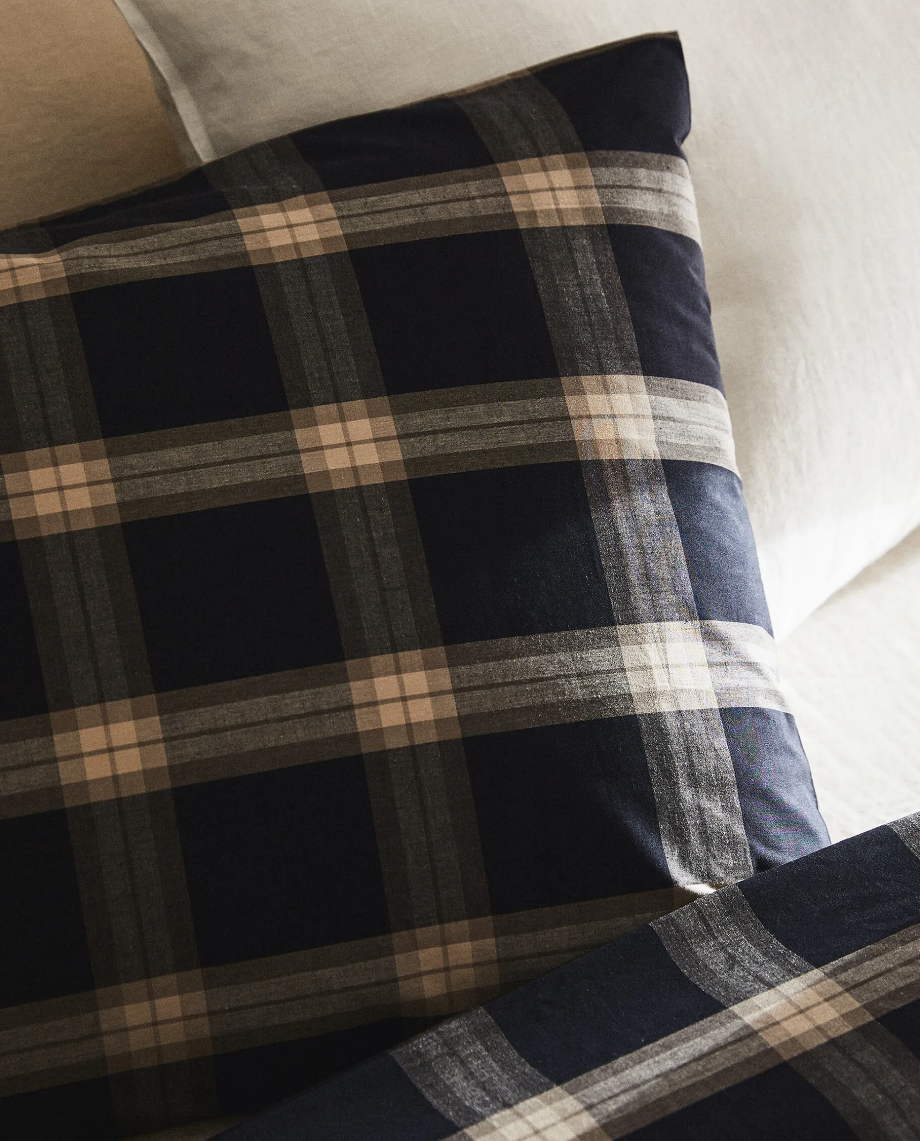 ZARA Home Cotton Check Pillowcase