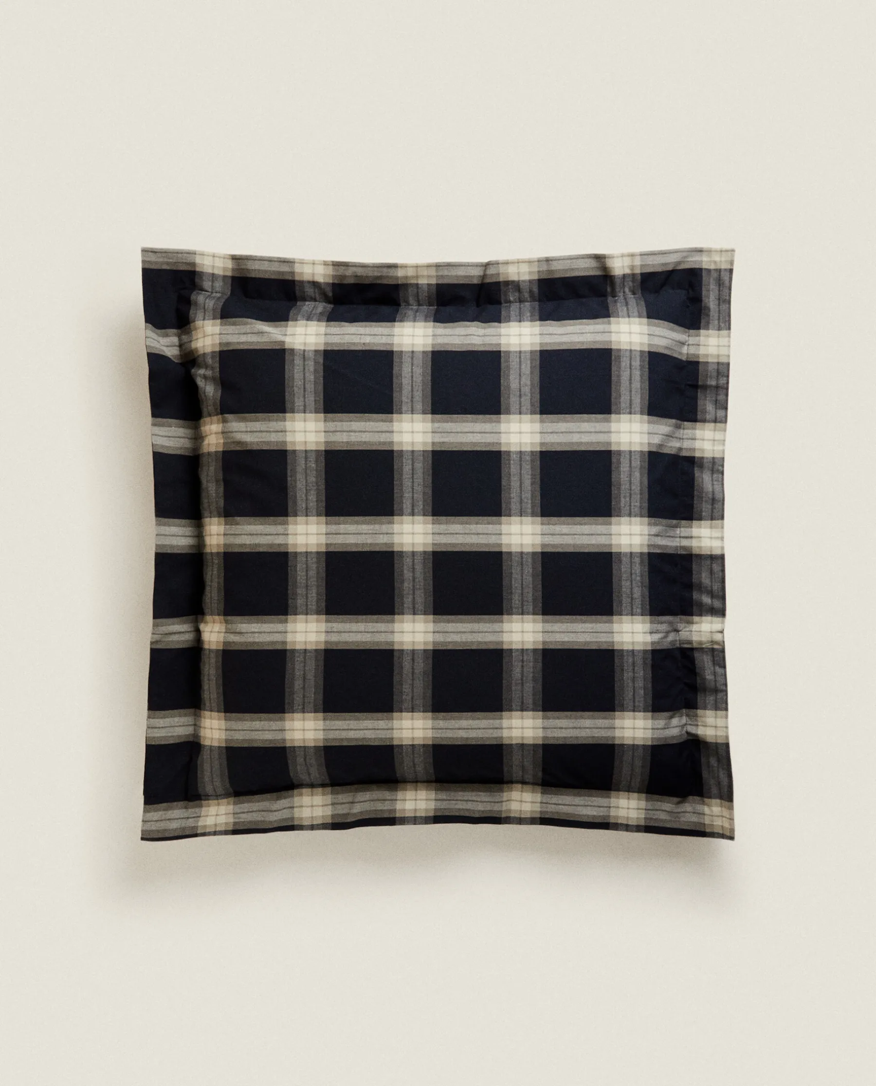 ZARA Home Cotton Check Pillowcase