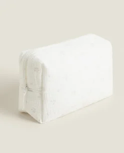 ZARA Home Cotton Chiffon Clover Cosmetic Bag