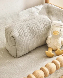 ZARA Home Cotton Chiffon Clover Cosmetic Bag