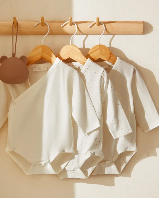 ZARA Home Cotton Jersey Bodysuits (Pack Of 3)