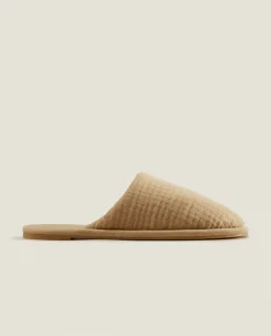 ZARA Home Cotton Muslin Slippers