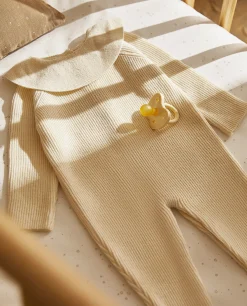 ZARA Home Cotton Romper With Silk And Collar