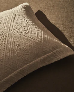 ZARA Home Cotton Throw Pillow Cover With Geometric Design