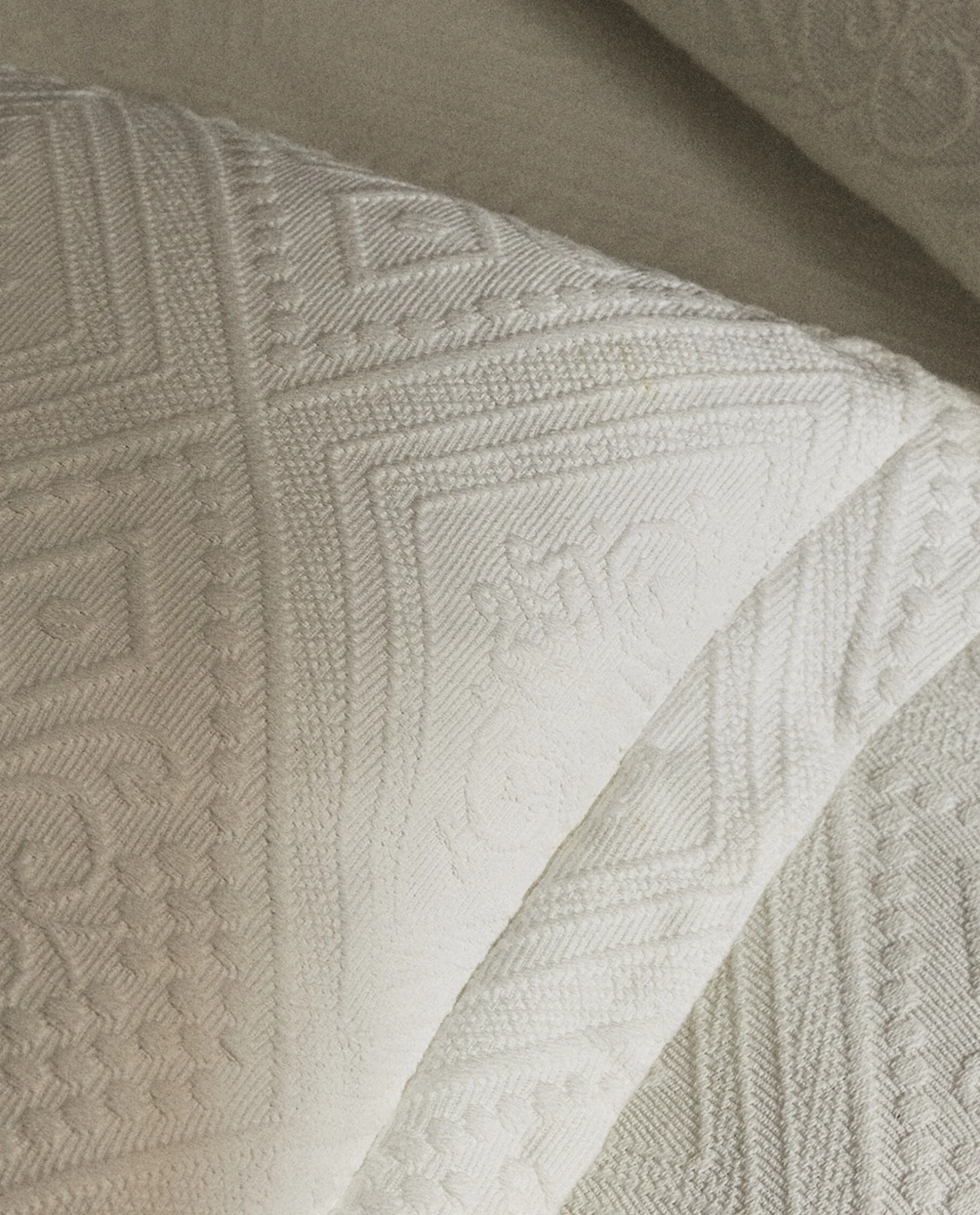 ZARA Home Cotton Throw Pillow Cover With Geometric Design