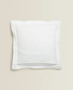 ZARA Home Cotton Throw Pillow Cover With Geometric Design