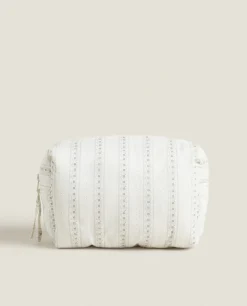 ZARA Home Cotton Toiletry Bag With Border