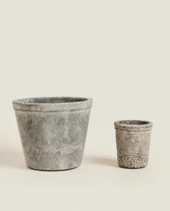 ZARA Home Dark Clay Flowerpot