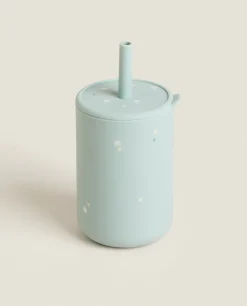 ZARA Home Dots Silicone Tumbler With Straw