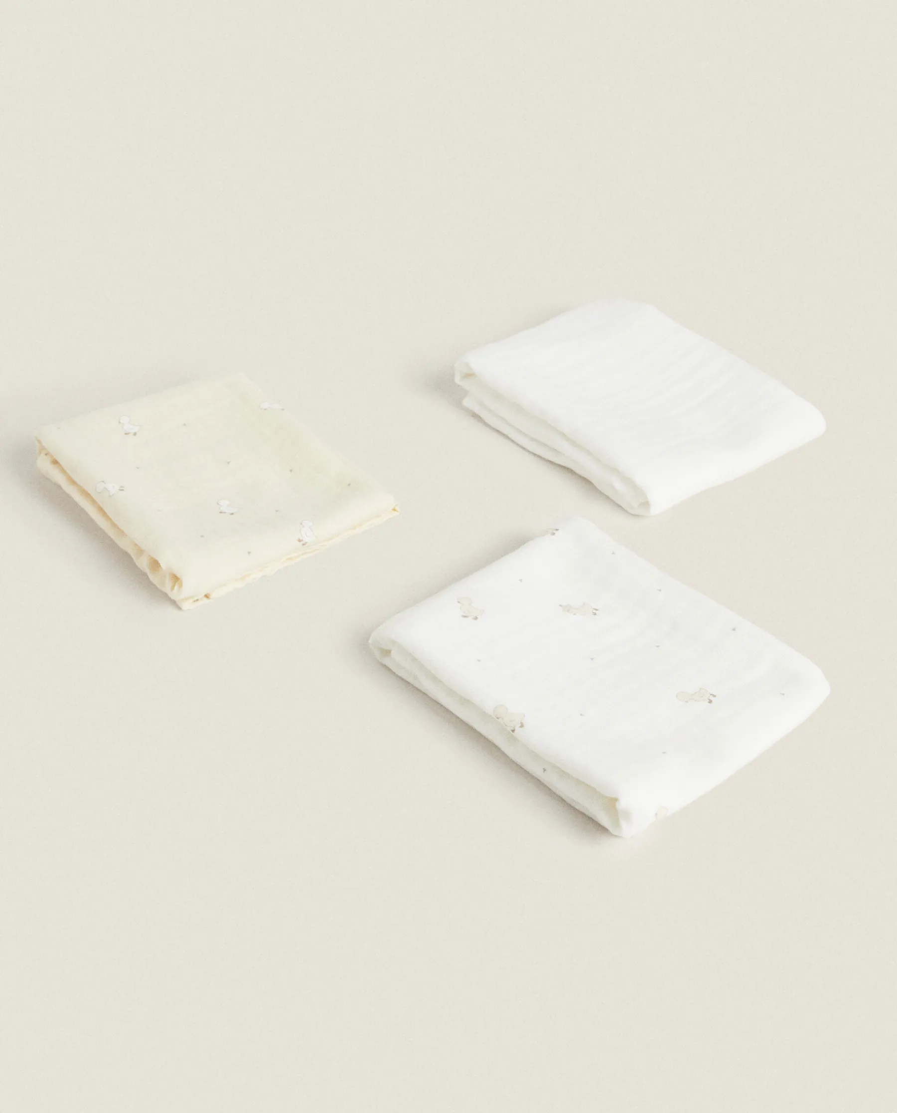 ZARA Home Duck Muslin Cloth (Pack Of 3)