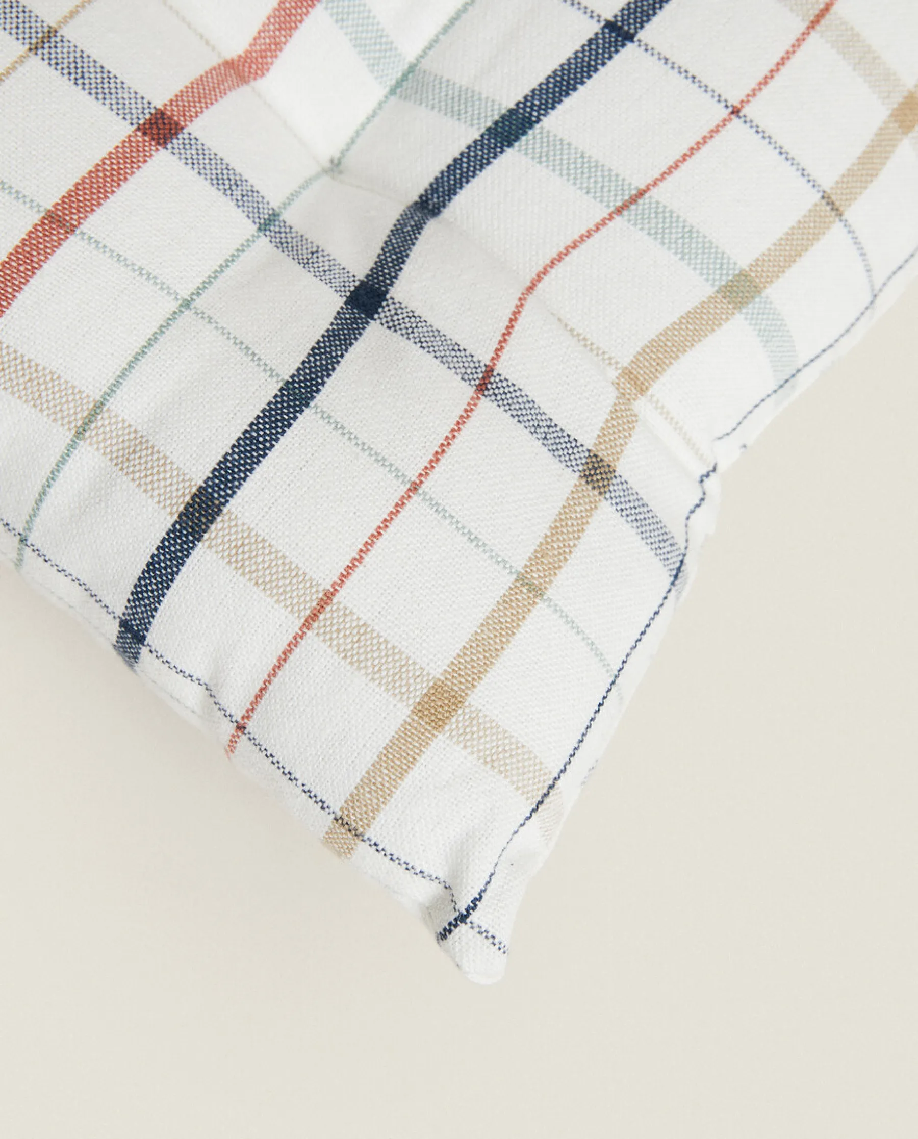 ZARA Home Dyed Thread Check Cushion