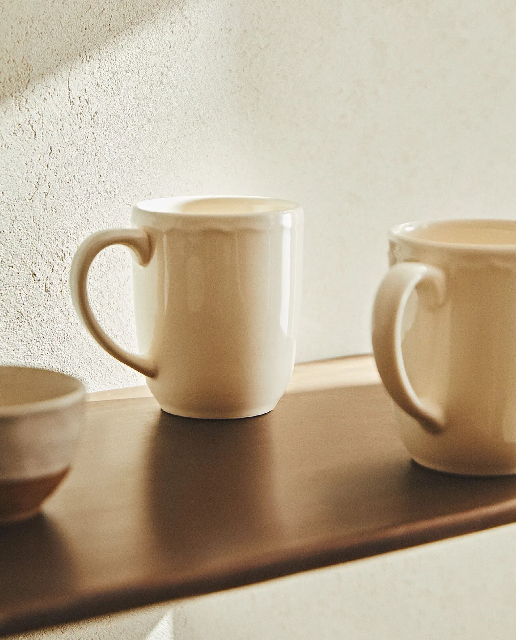 ZARA Home Earthenware Mug With A Raised-Design Edge
