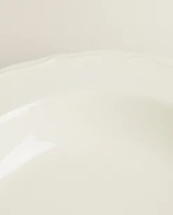 ZARA Home Earthenware Soup Plate With Raised-Design Edge