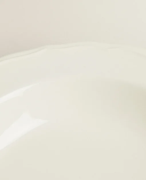 ZARA Home Earthenware Soup Plate With Raised-Design Edge