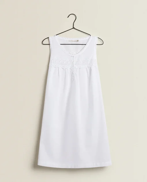 ZARA Home Embroidered Cotton Nightgown
