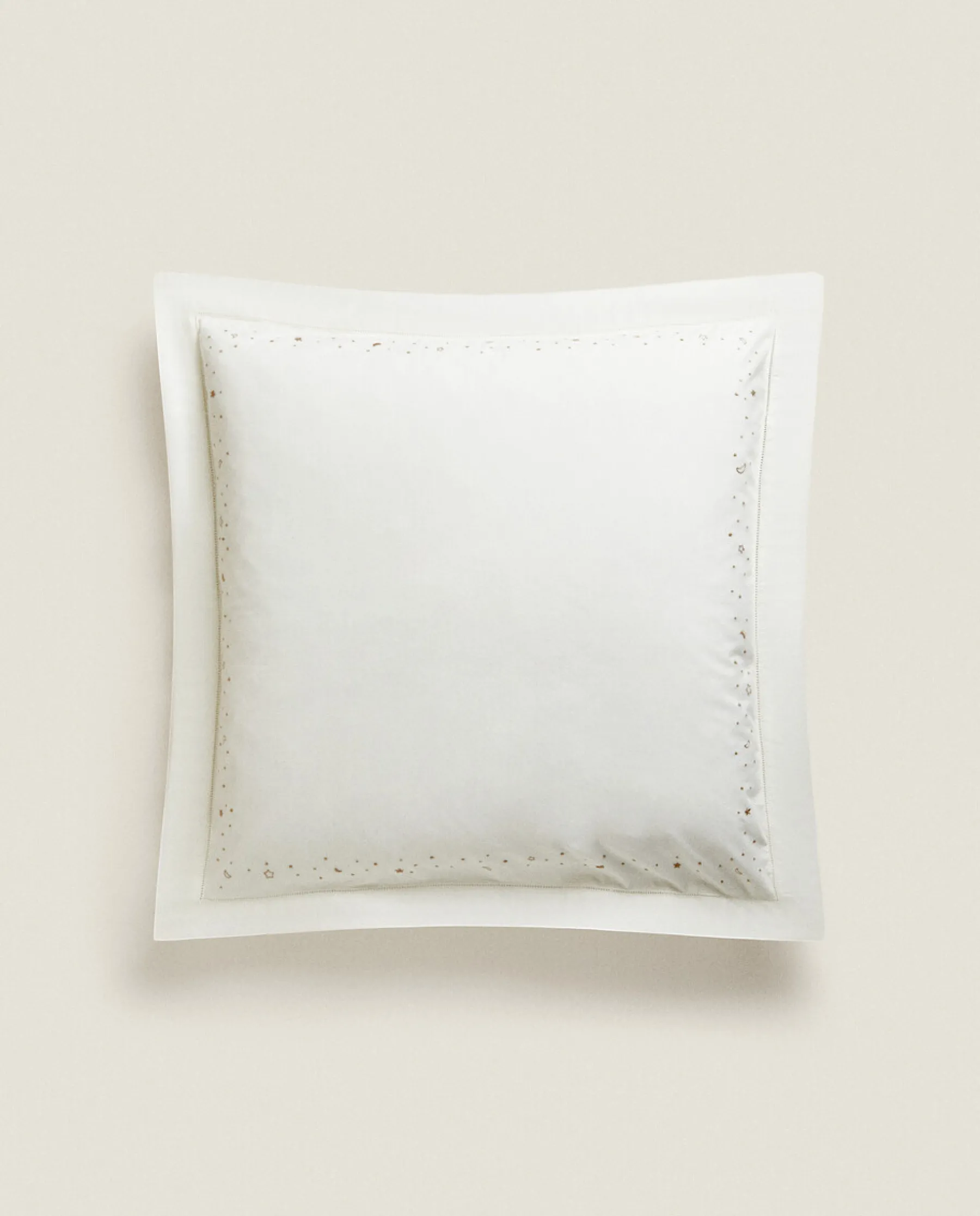 ZARA Home Embroidered Moons And Stars Pillowcase