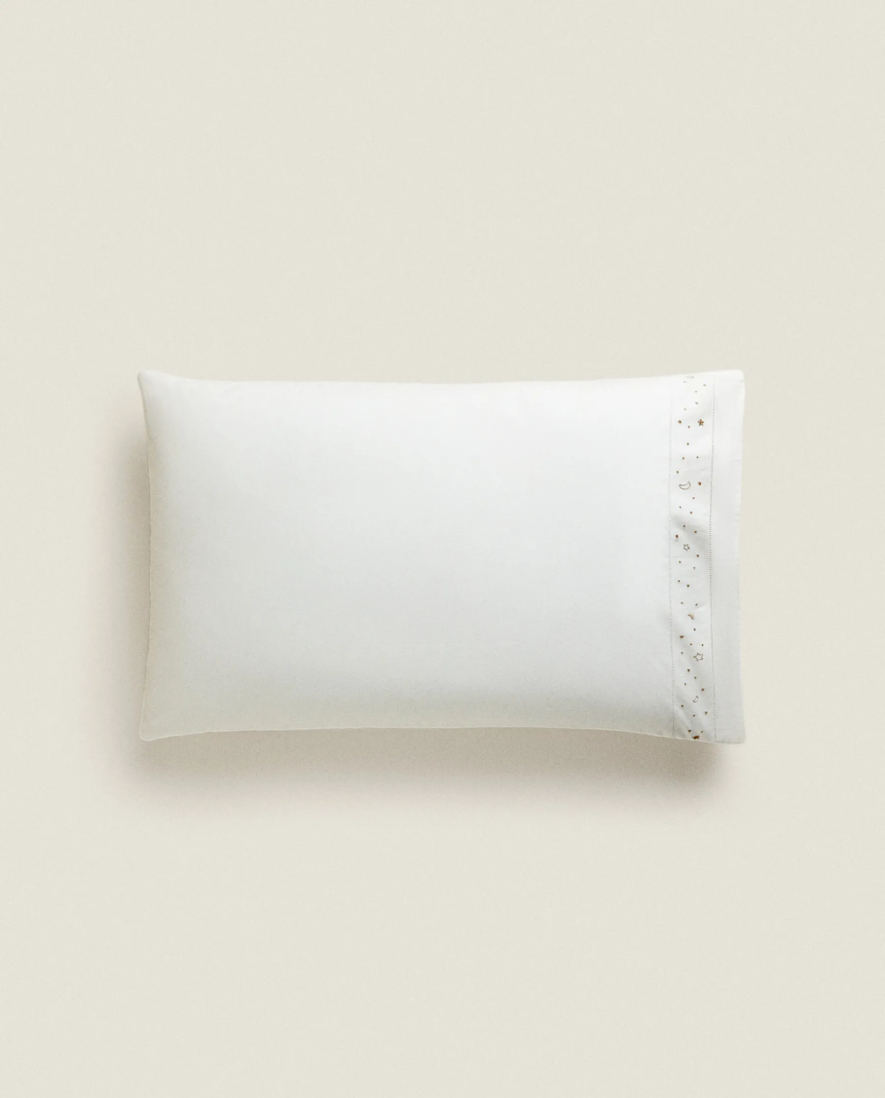 ZARA Home Embroidered Moons And Stars Pillowcase