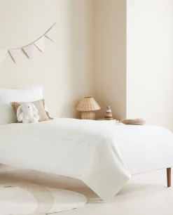 ZARA Home Embroidered Moons And Stars Flat Sheet