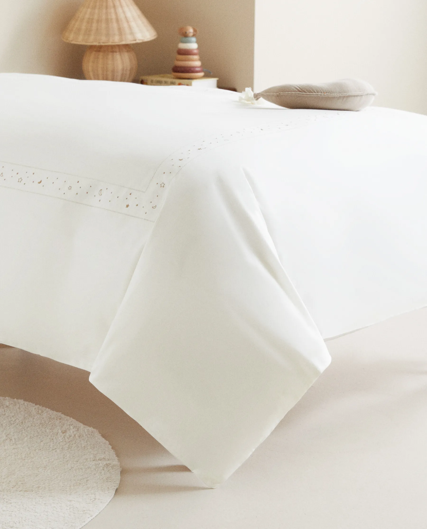 ZARA Home Embroidered Moons And Stars Duvet Cover