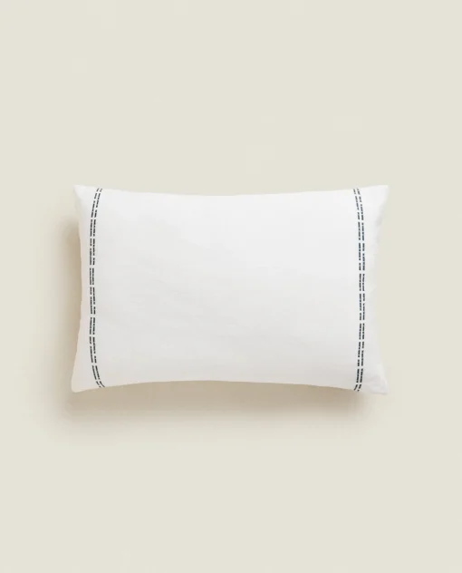 ZARA Home Embroidered Throw Pillow Cover