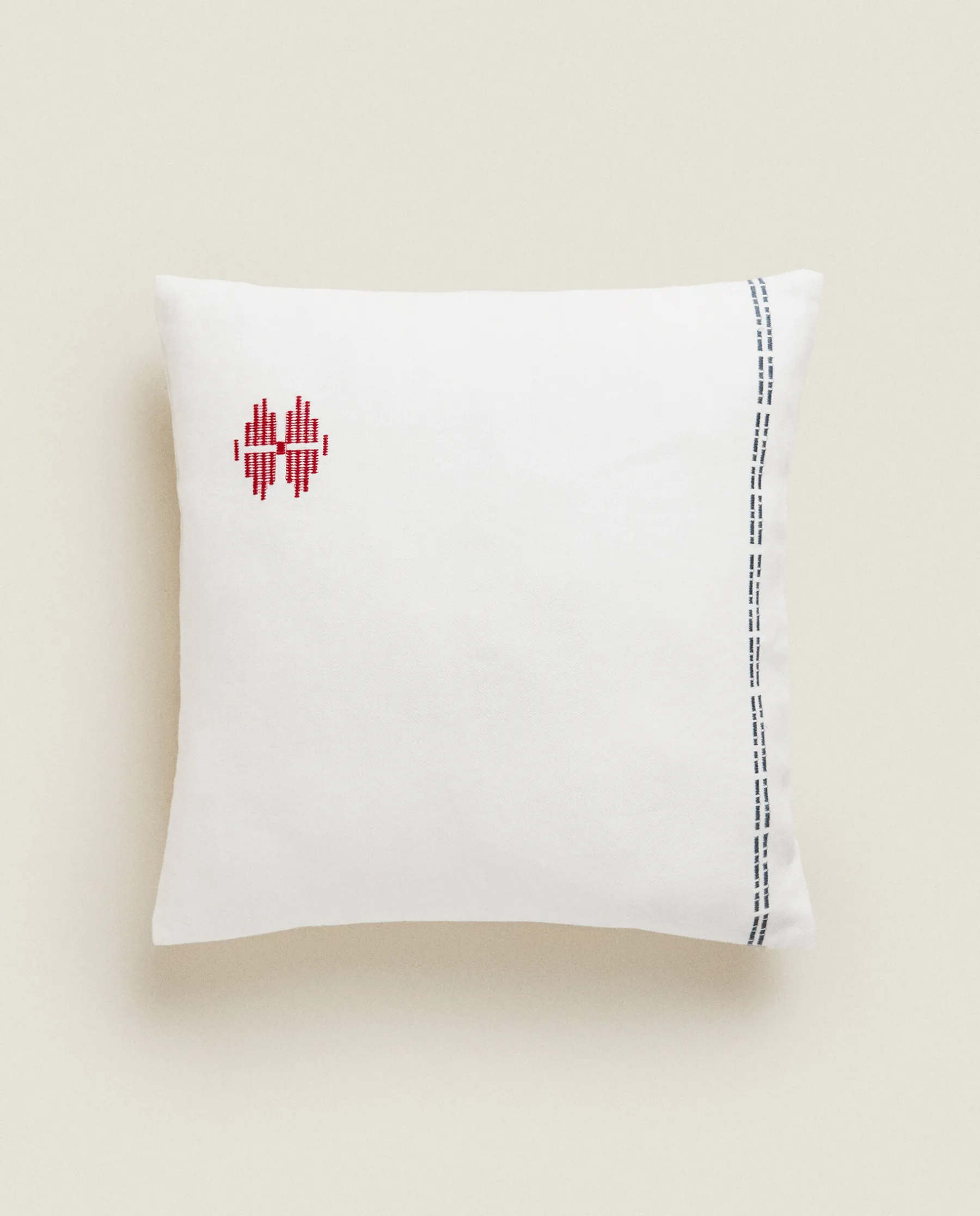 ZARA Home Embroidered Throw Pillow Cover