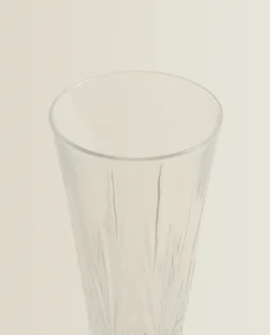 ZARA Home Engraved Crystalline Flute Glass