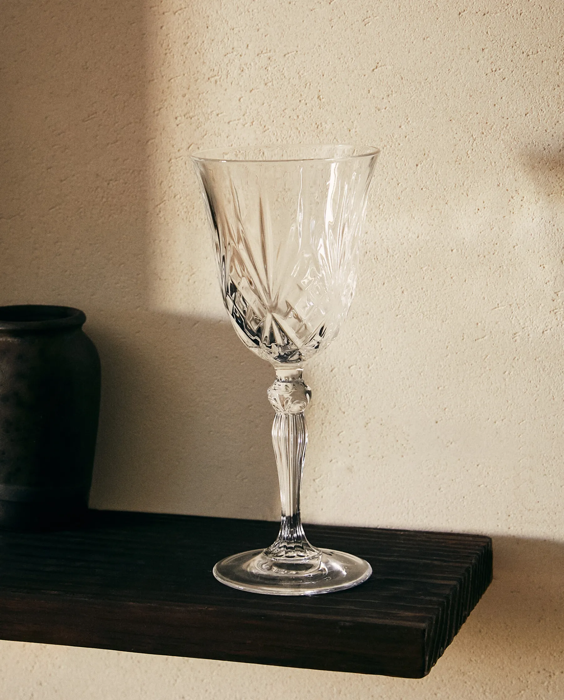 ZARA Home Engraved Crystalline Wine Glass