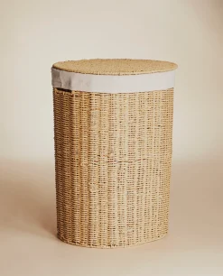 ZARA Home Fabric-Lined Laundry Hamper