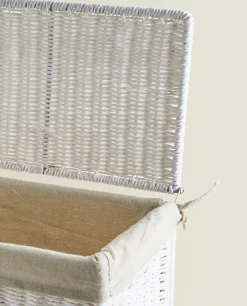 ZARA Home Fabric-Lined Laundry Hamper