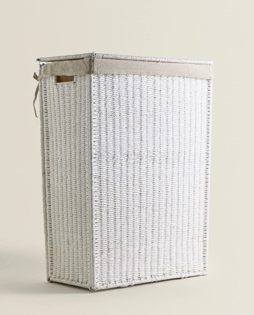 ZARA Home Fabric-Lined Laundry Hamper