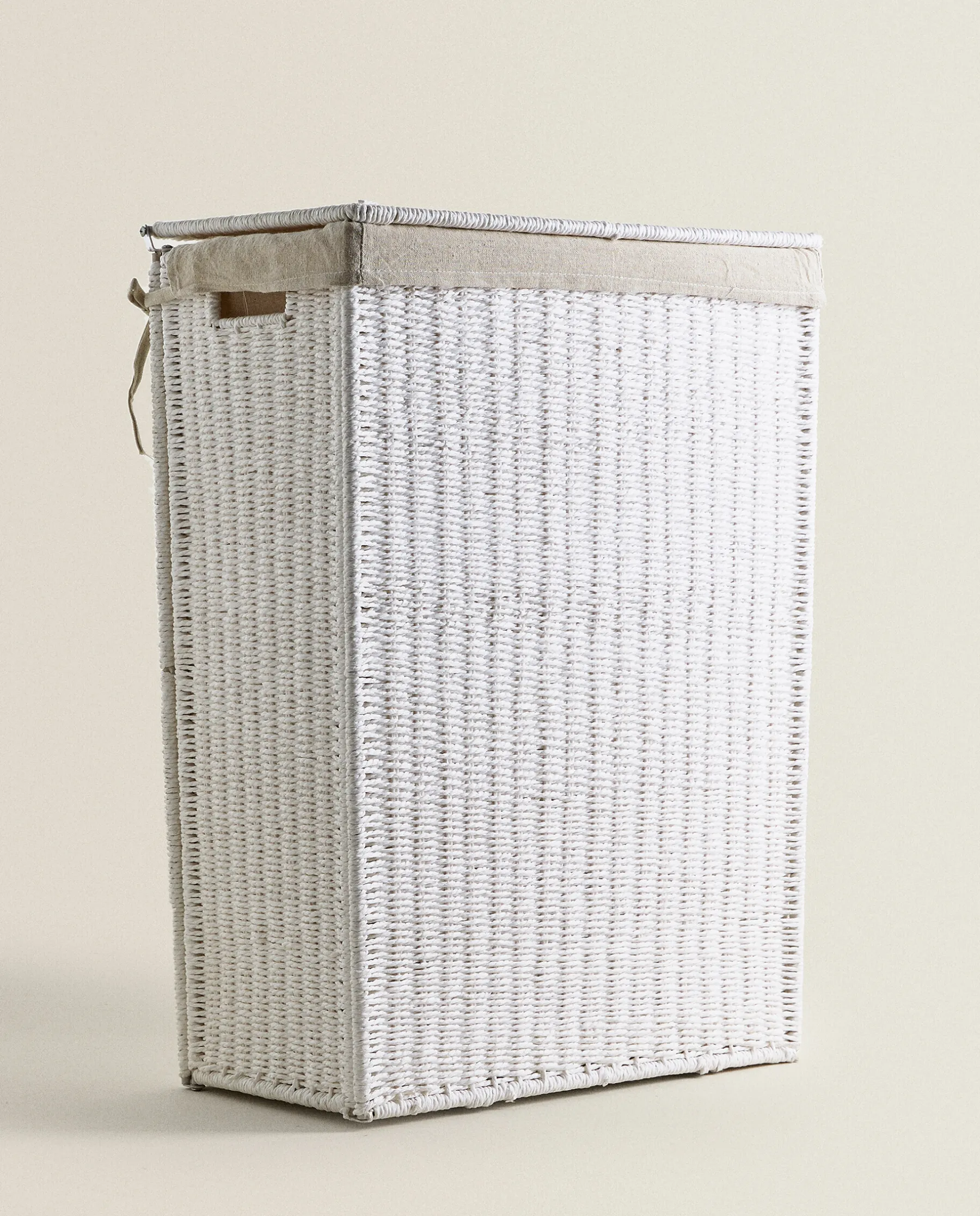 ZARA Home Fabric-Lined Laundry Hamper