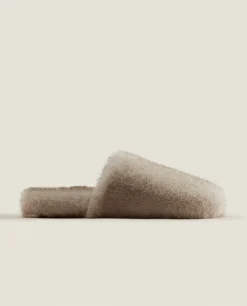 ZARA Home Faux Fur Mule Slippers