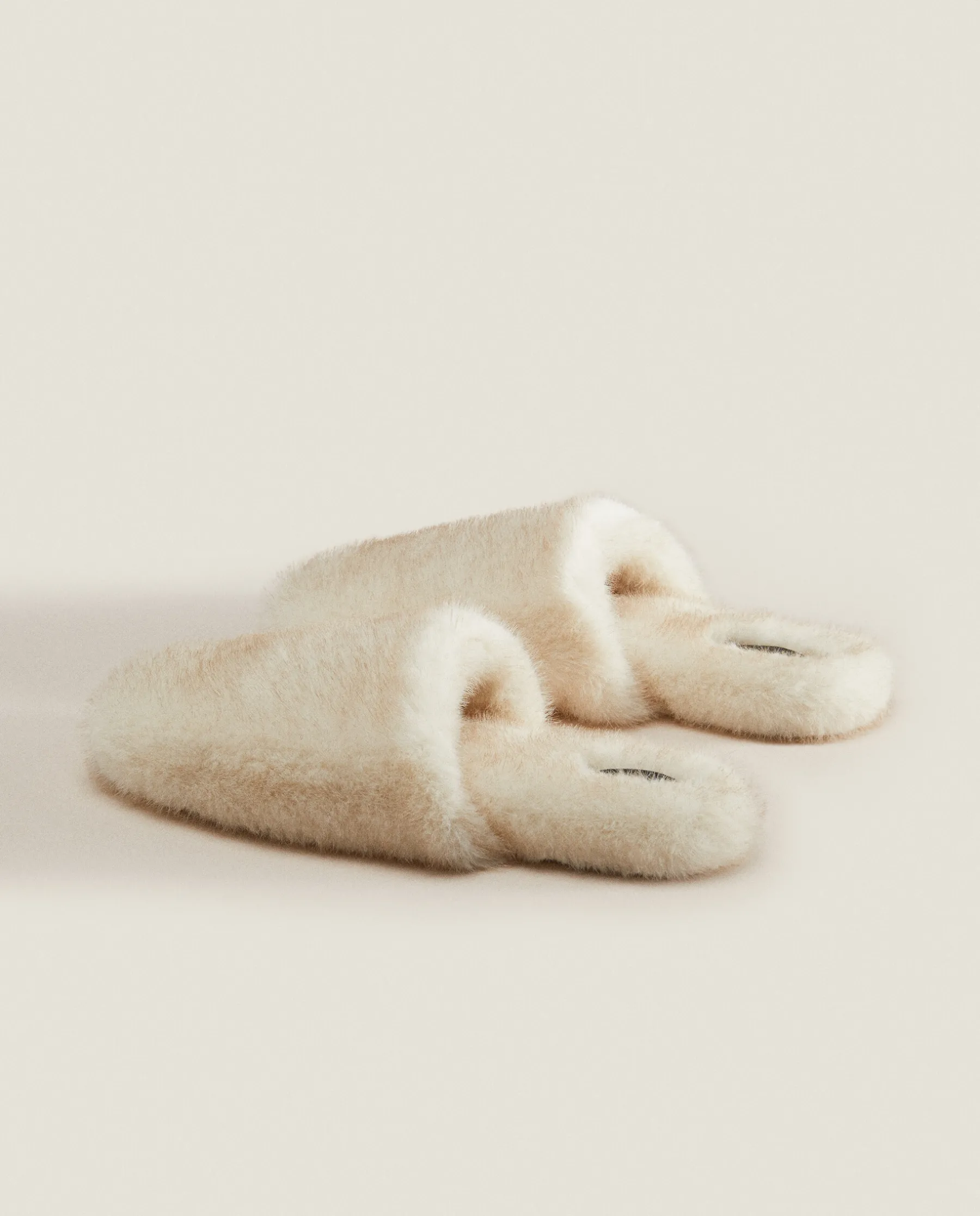 ZARA Home Faux Fur Mule Slippers