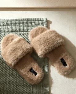 ZARA Home Faux Fur Slider Slippers