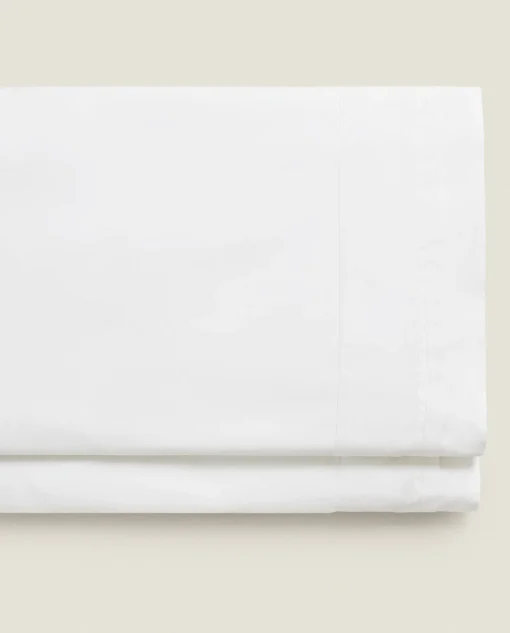 ZARA Home Flat Sheet With Double Backstitching