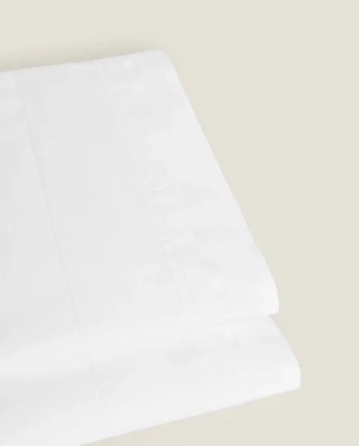 ZARA Home Flat Sheet With Double Backstitching